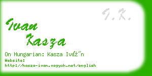 ivan kasza business card